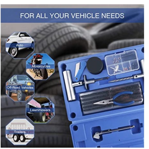 FLAPI Tire Repair Kit, 100Pcs Heavy Duty - Picture 2 of 3